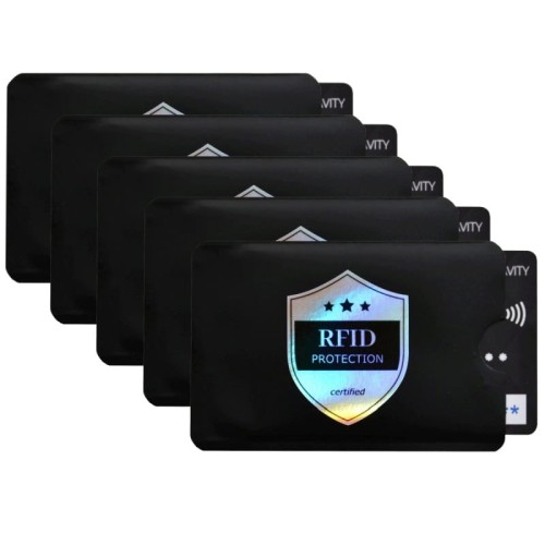 Etui na kartę bankową - do karty bankowej RFID | 5 sztuk